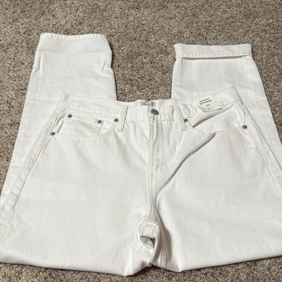 J. Crew Slouchy Boyfriend Jeans in Crisp White NWT - Picture 3 of 7